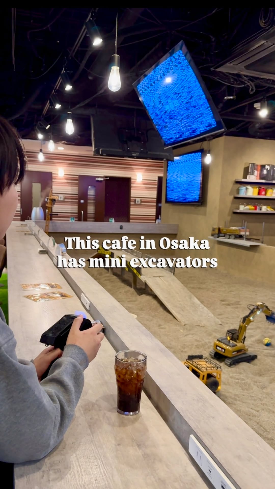 Namba Cafe Offers RC Construction Machine Play