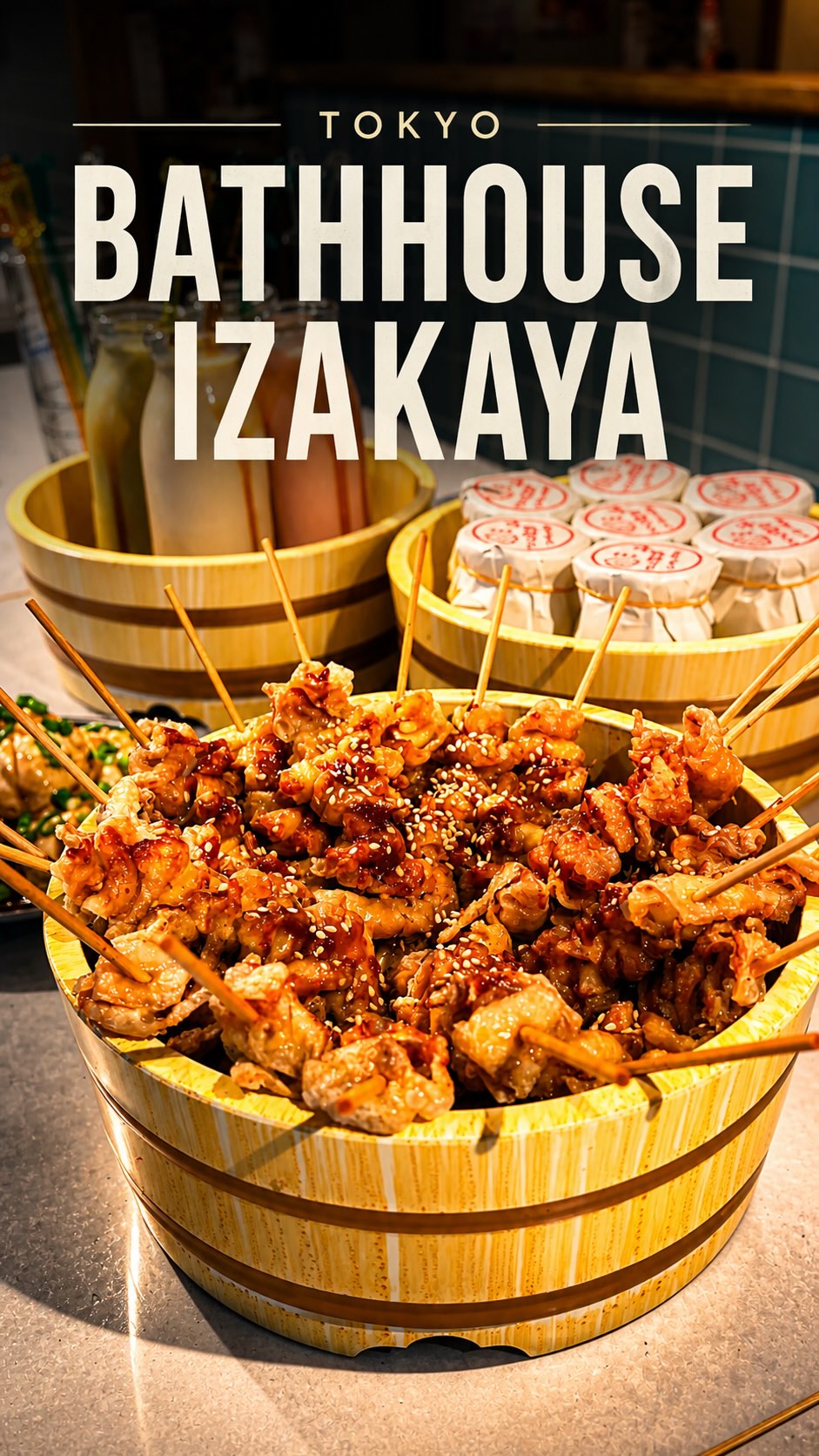 Ikebukuro Izakaya Features Faucet Drinks And Bathhouse Theme