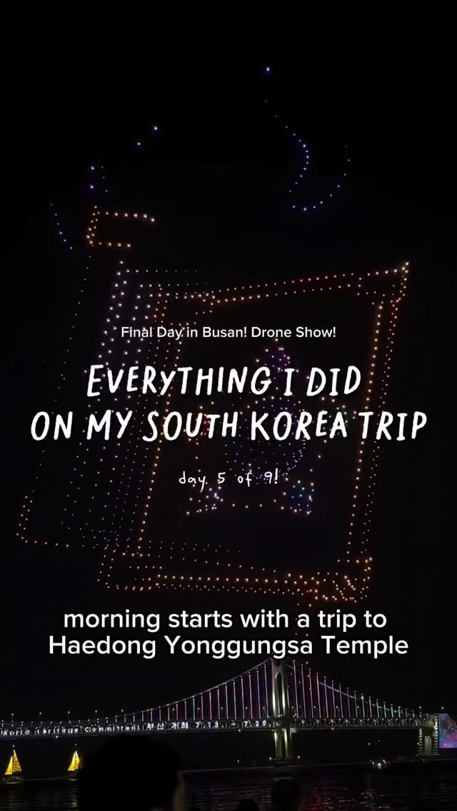 Busan Temple, Bakeries, Cafes, and Beach Views