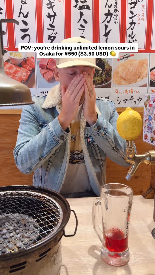 Osaka Yakiniku Bar Offers Unlimited Self-Serve Lemon Sours