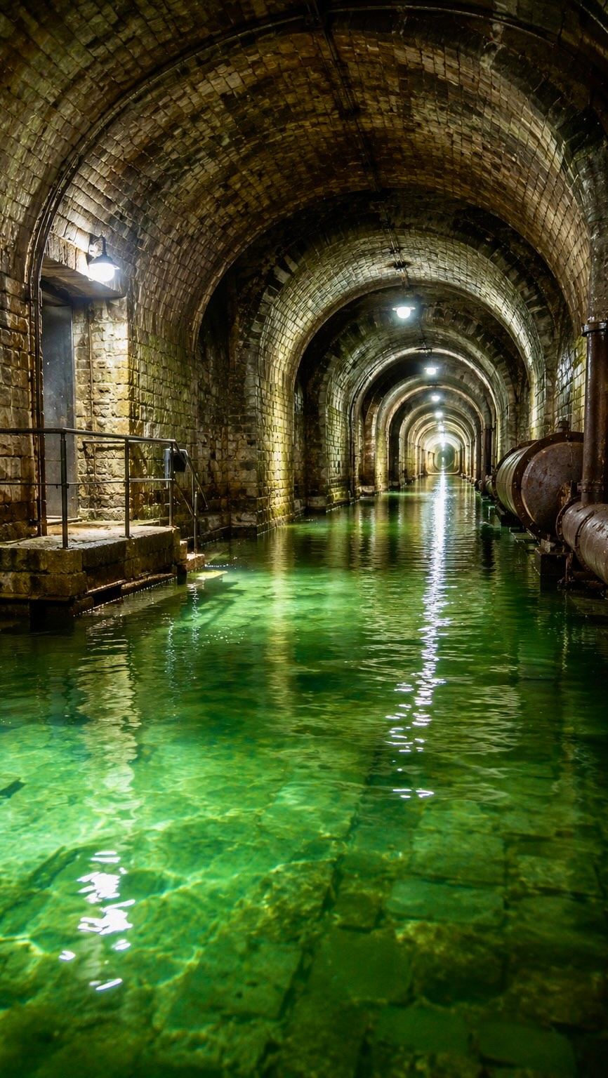 Old Wastewater Treatment Plant's Dark Tunnels