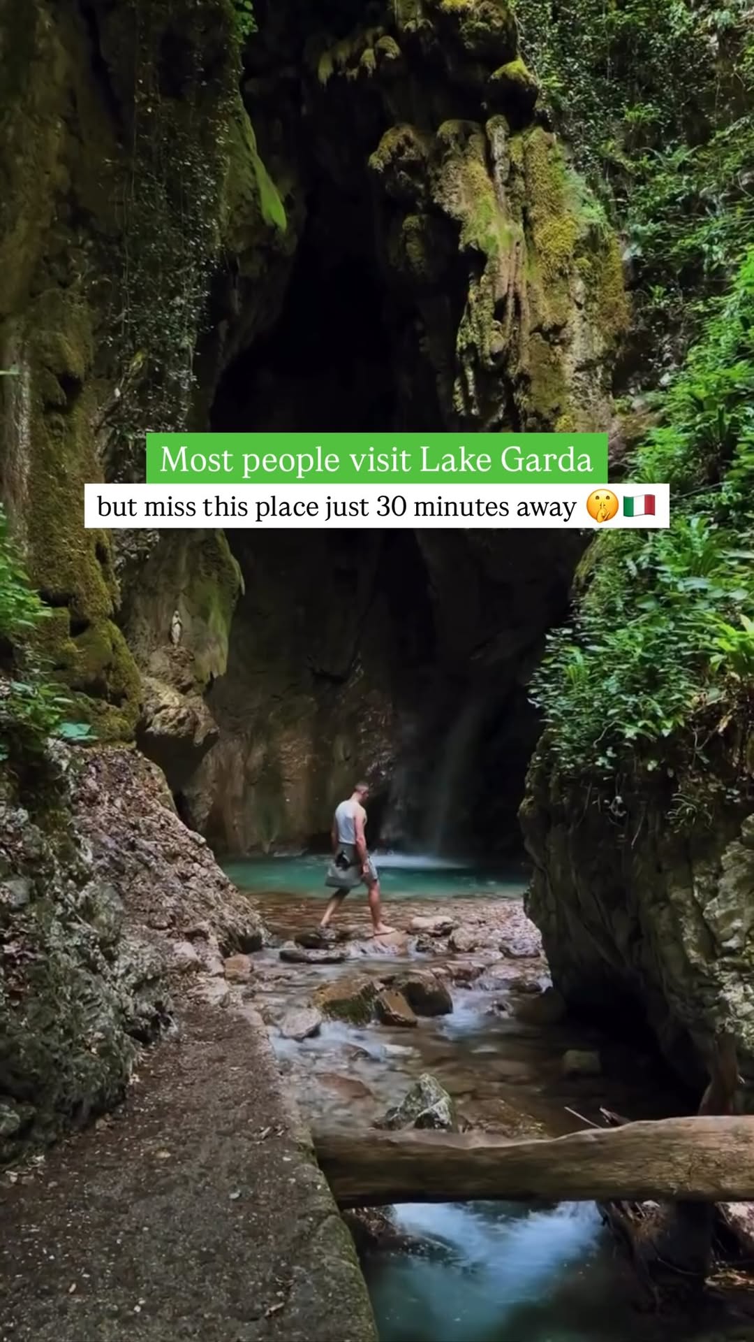 Hidden Waterfall Near Lake Garda