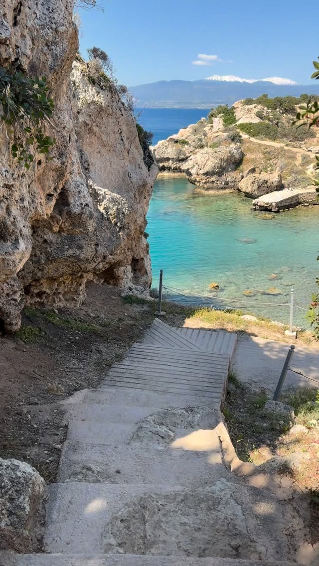 Ancient Greek Temple Site with Coastal Activities