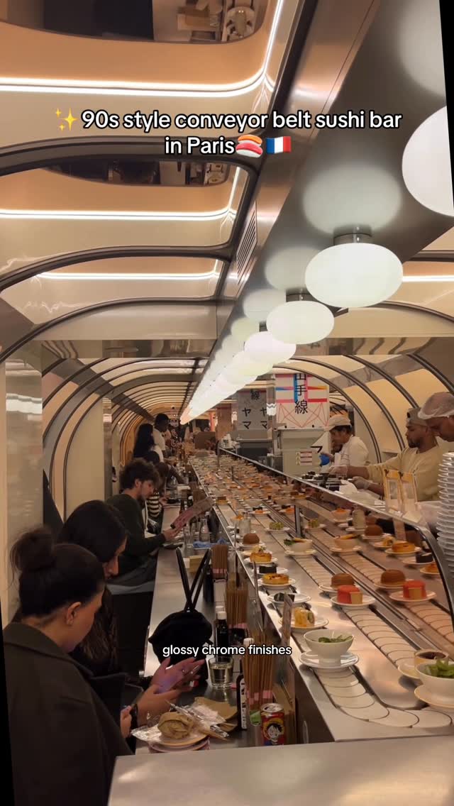 Futuristic Paris Conveyor Belt Sushi Bar