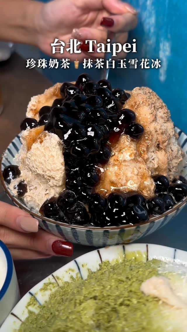 San Jiao Bing Sells Delicious Boba Snowflake Ice