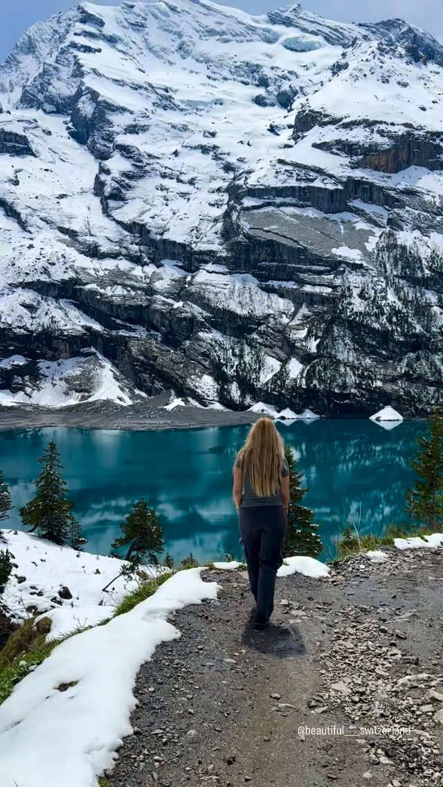 Beautiful Oeschinen Lake in Switzerland