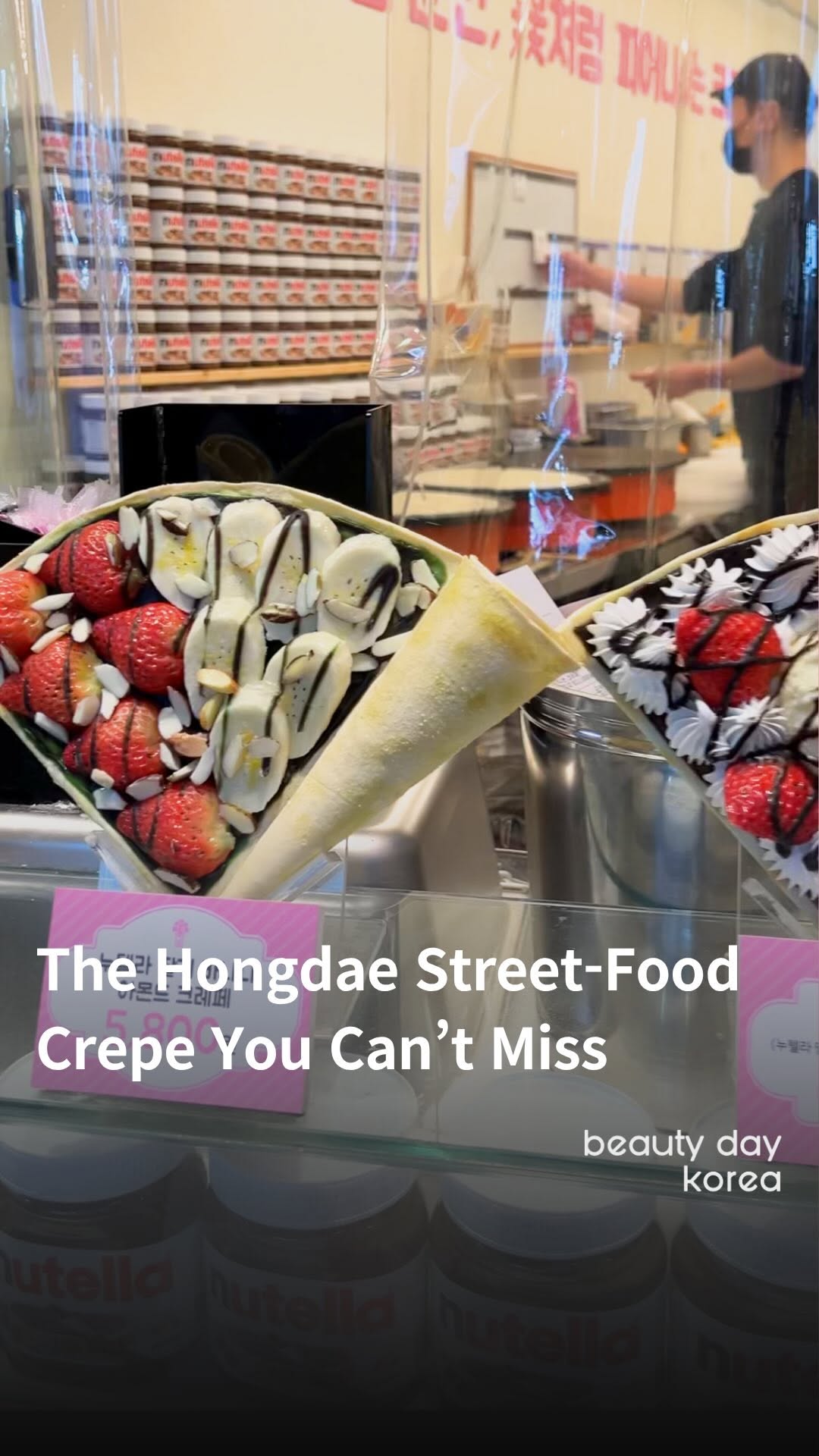 Hongdae's Famous Bouquet-Style Crepe Stand