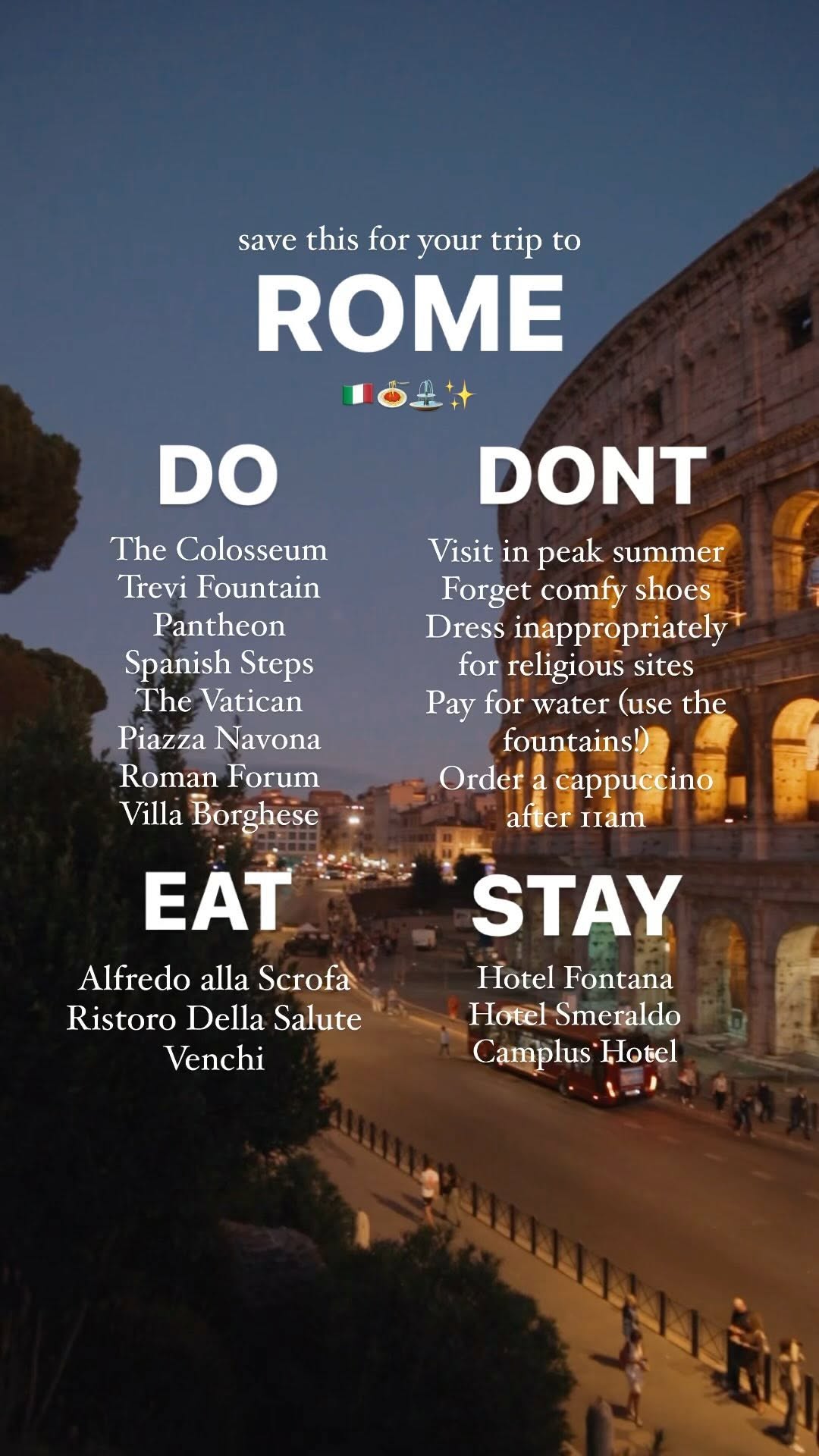 14 Places in Roma