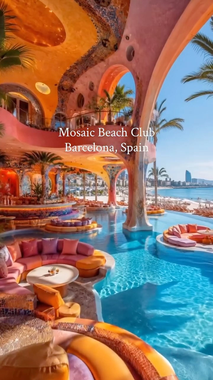 Barcelona Beach Club Features Surreal Architecture