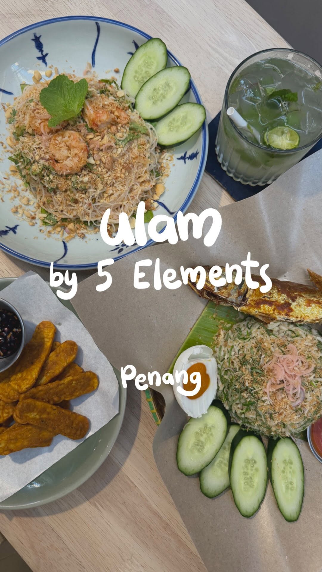 Peranakan Ulam Rice at New George Town Eatery