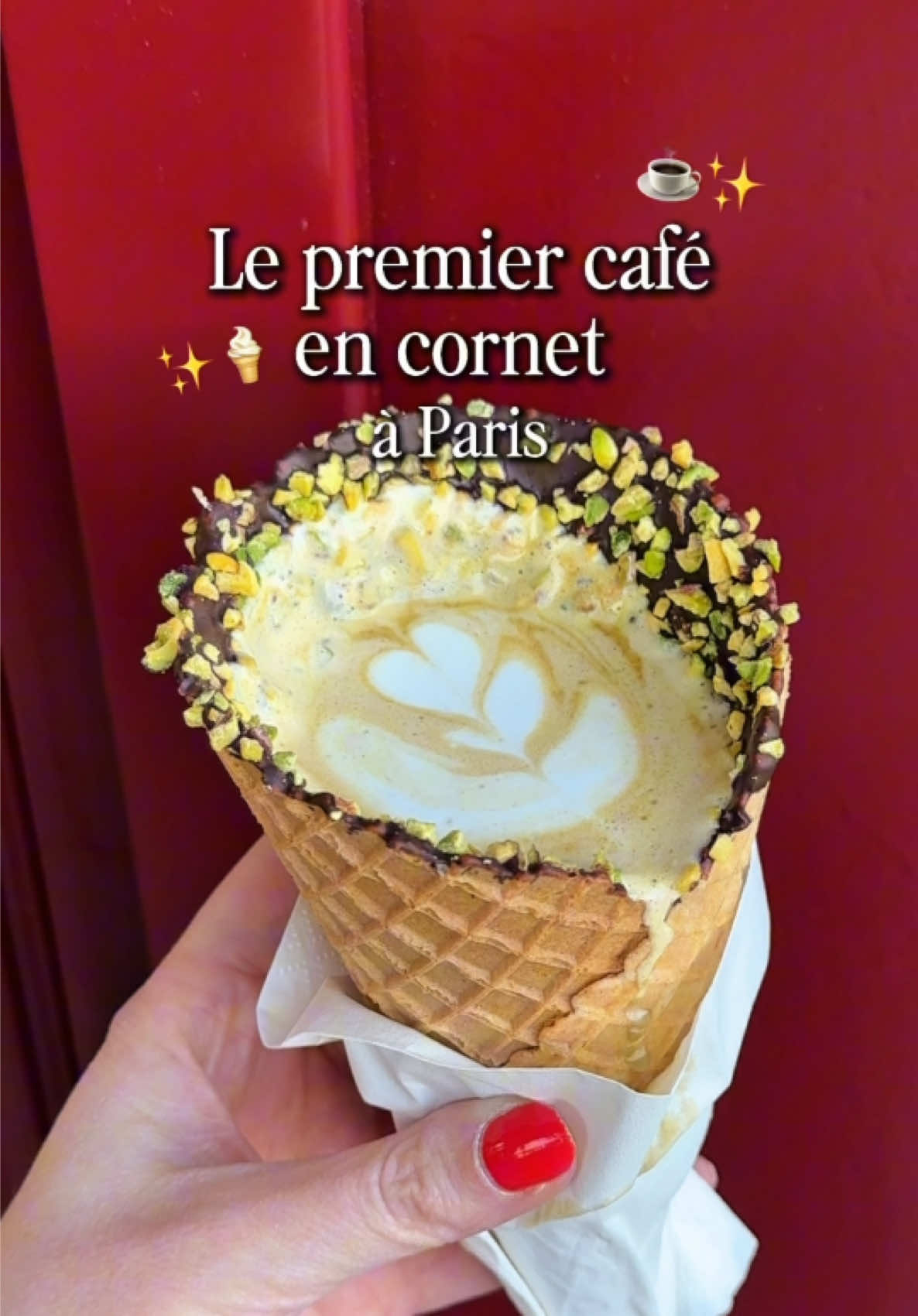 Paris Coffee Shop Serves Coffee In Edible Cones