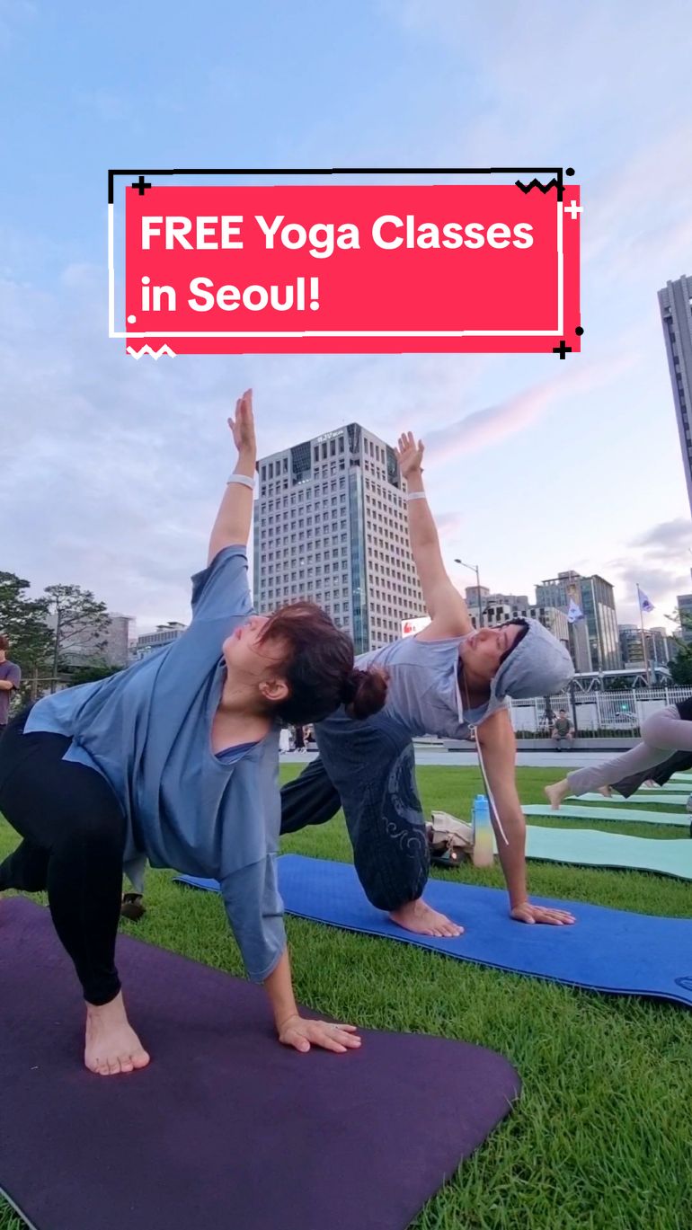 Seoul's Gwanghwamun Square Hosts Free Summer Yoga