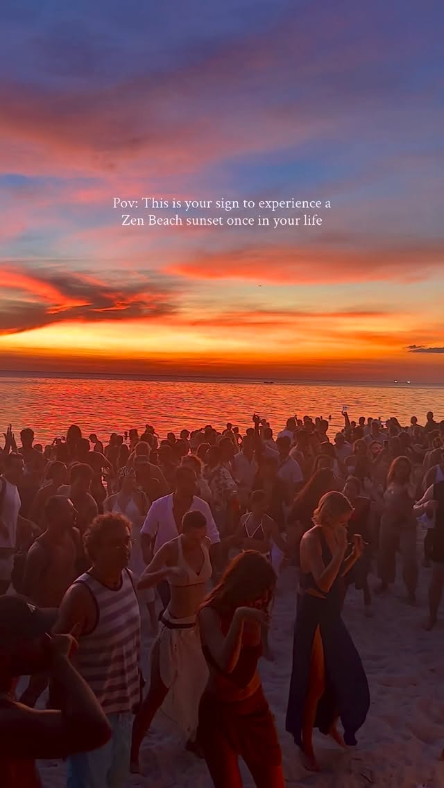 Island Sunset Drum Circle Dancing