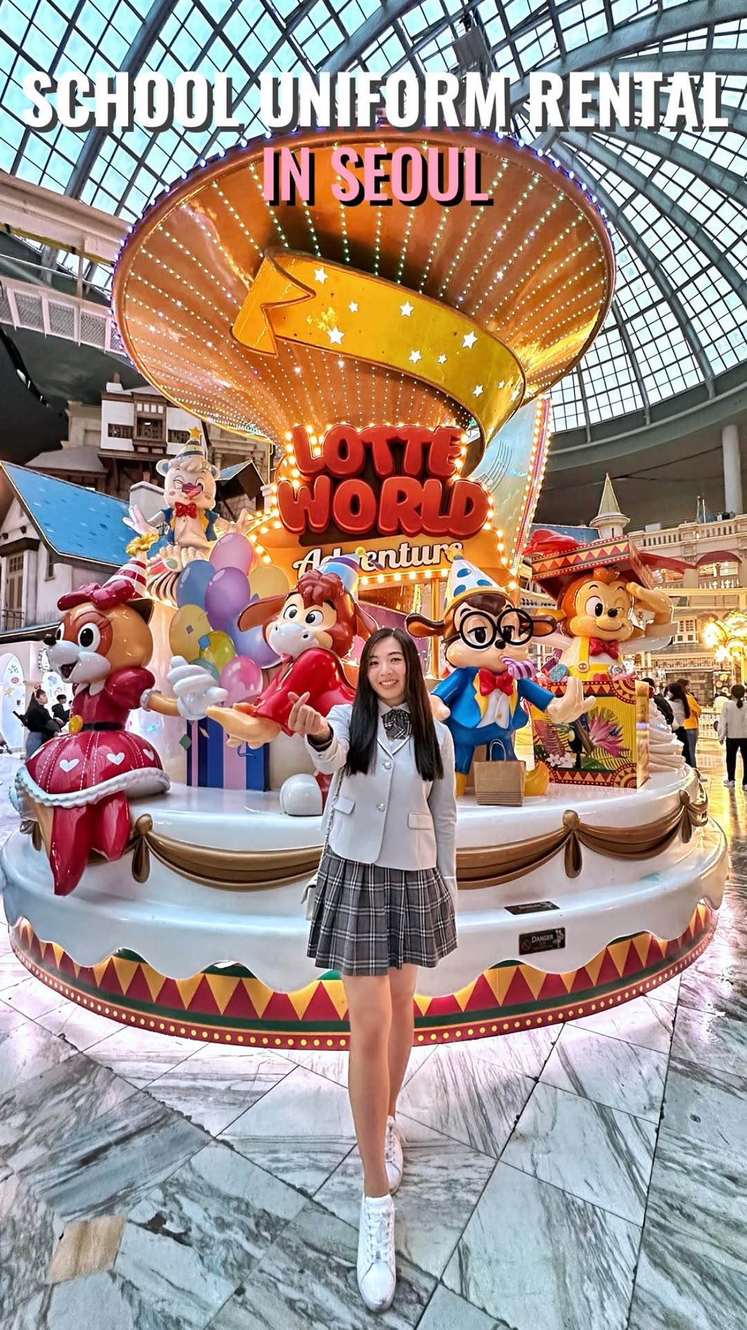 Seoul School Uniform Rental For Lotte World