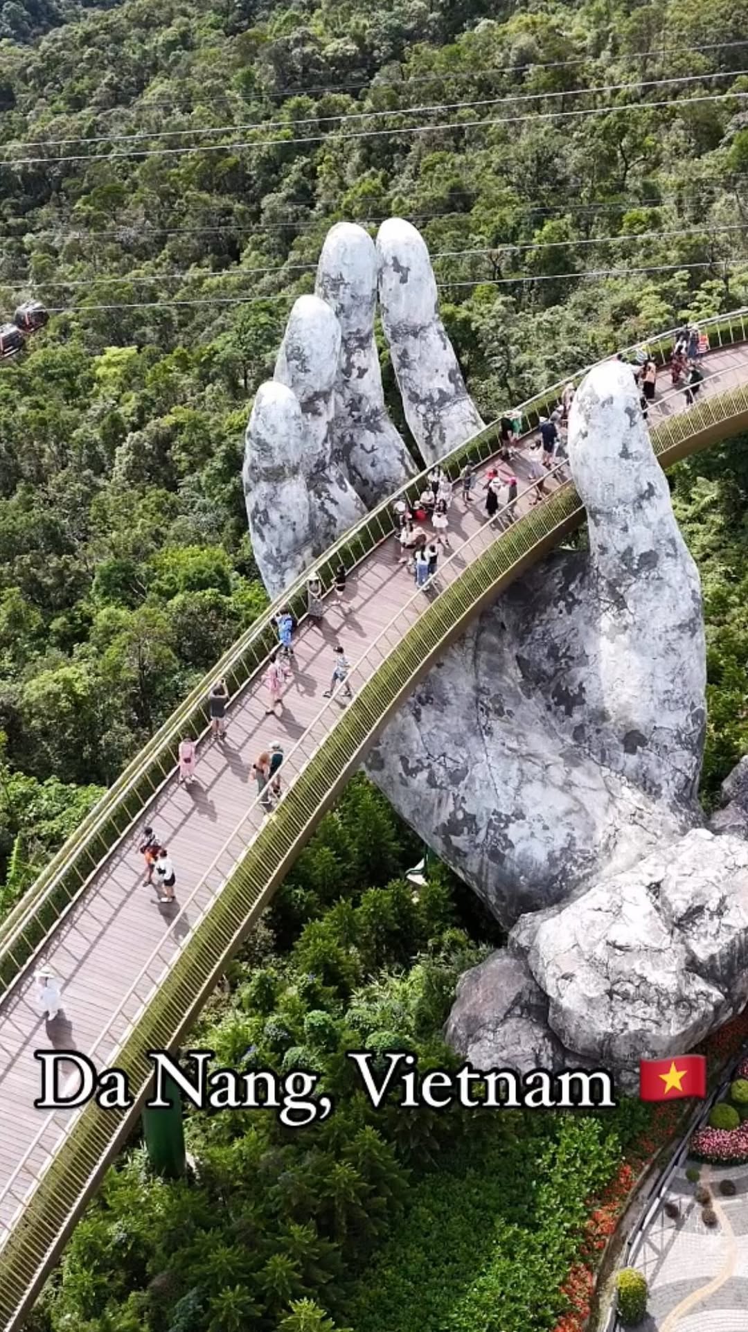 Spectacular Golden Bridge Among Ba Na Hills Attractions