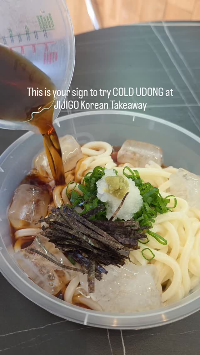 Refreshing Cold Udon Dish at Jijigo Korean Takeaway