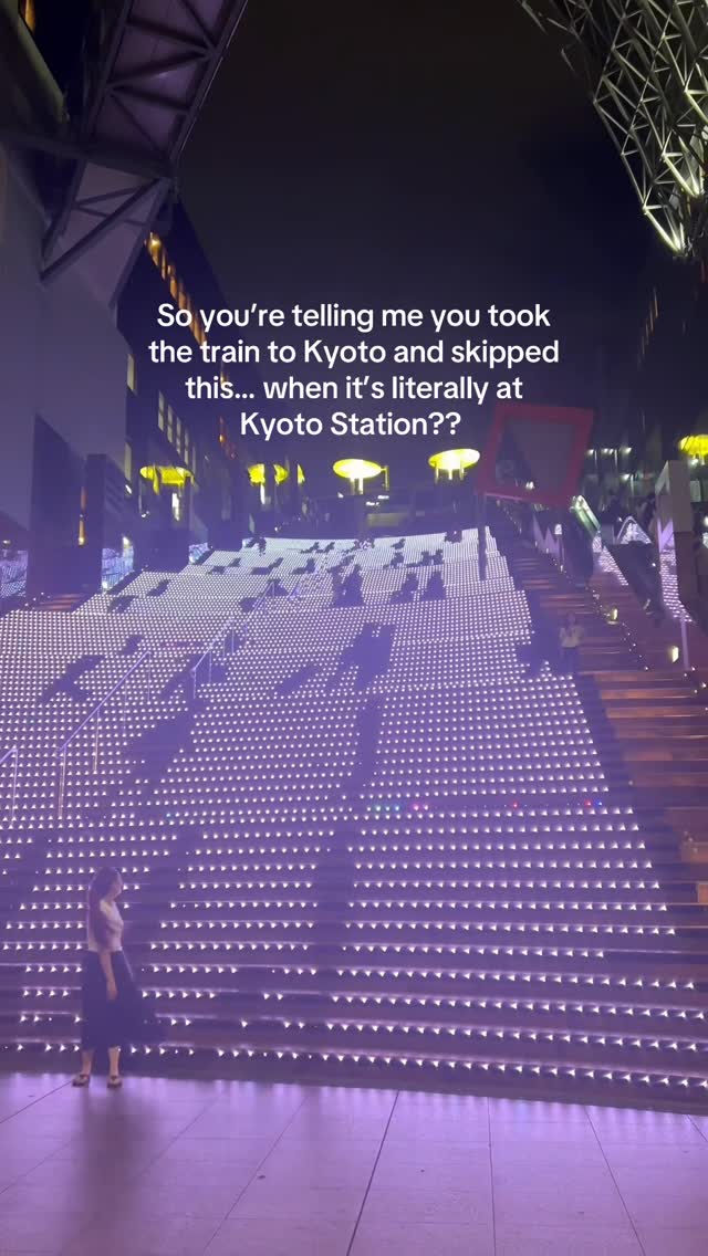 Kyoto Station's Grand Staircase Light Show