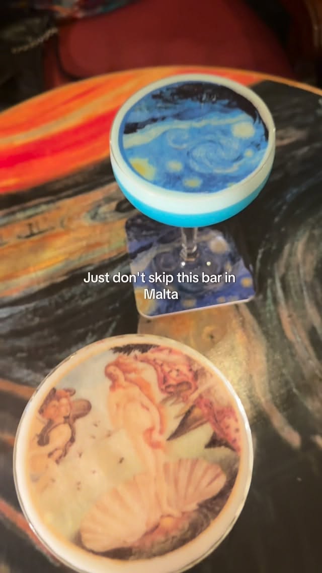 Valletta Cocktail Bar Features Art-Inspired Drinks