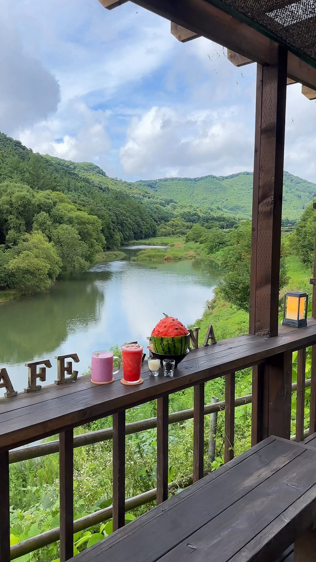 River View Cafe With Watermelon Shaved Ice
