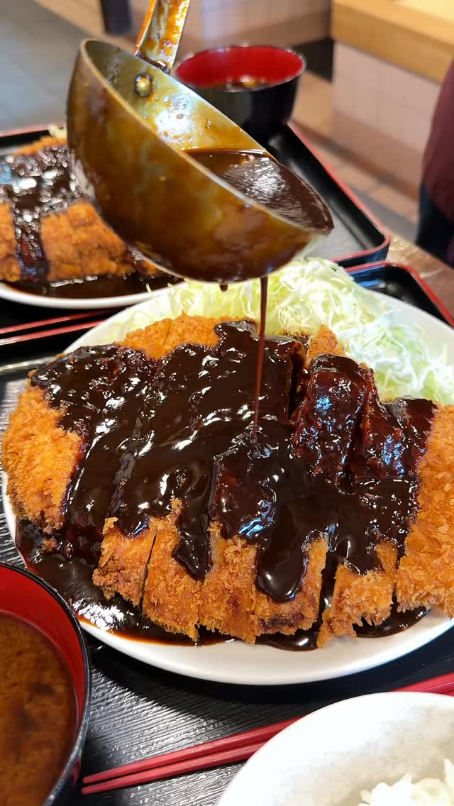 Famous Giant Miso Katsu At Mikawaya Near Horita Station