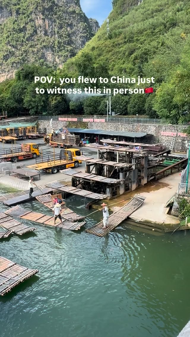 Bamboo Rafting Through China's Karst Landscapes
