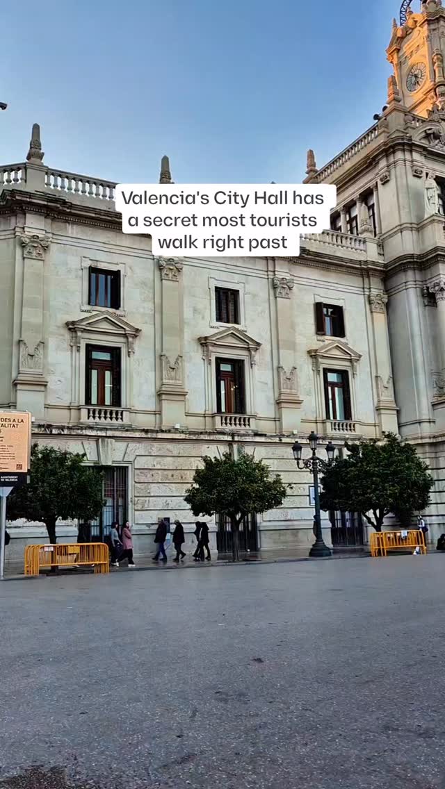 Valencia City Hall Interior and Historic Flag