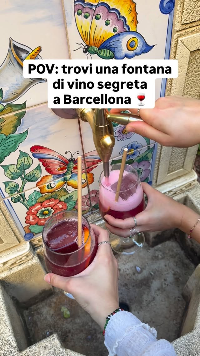 Secret Wine Fountain in Barcelona