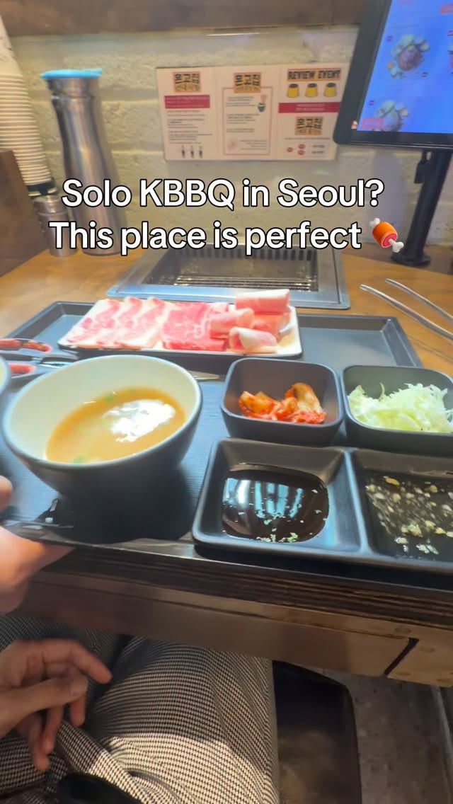 Solo Korean BBQ Dining Options Available