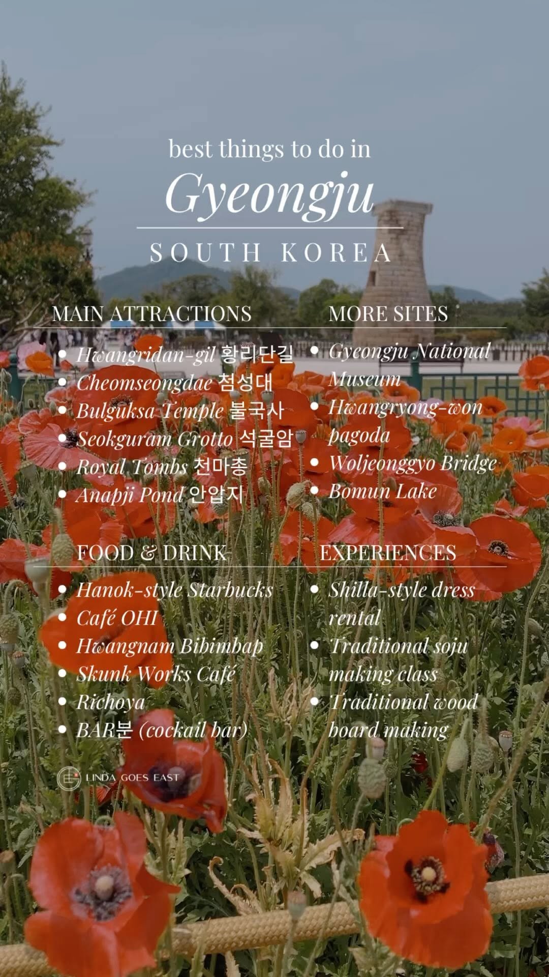16 Attractions in Gyeongju