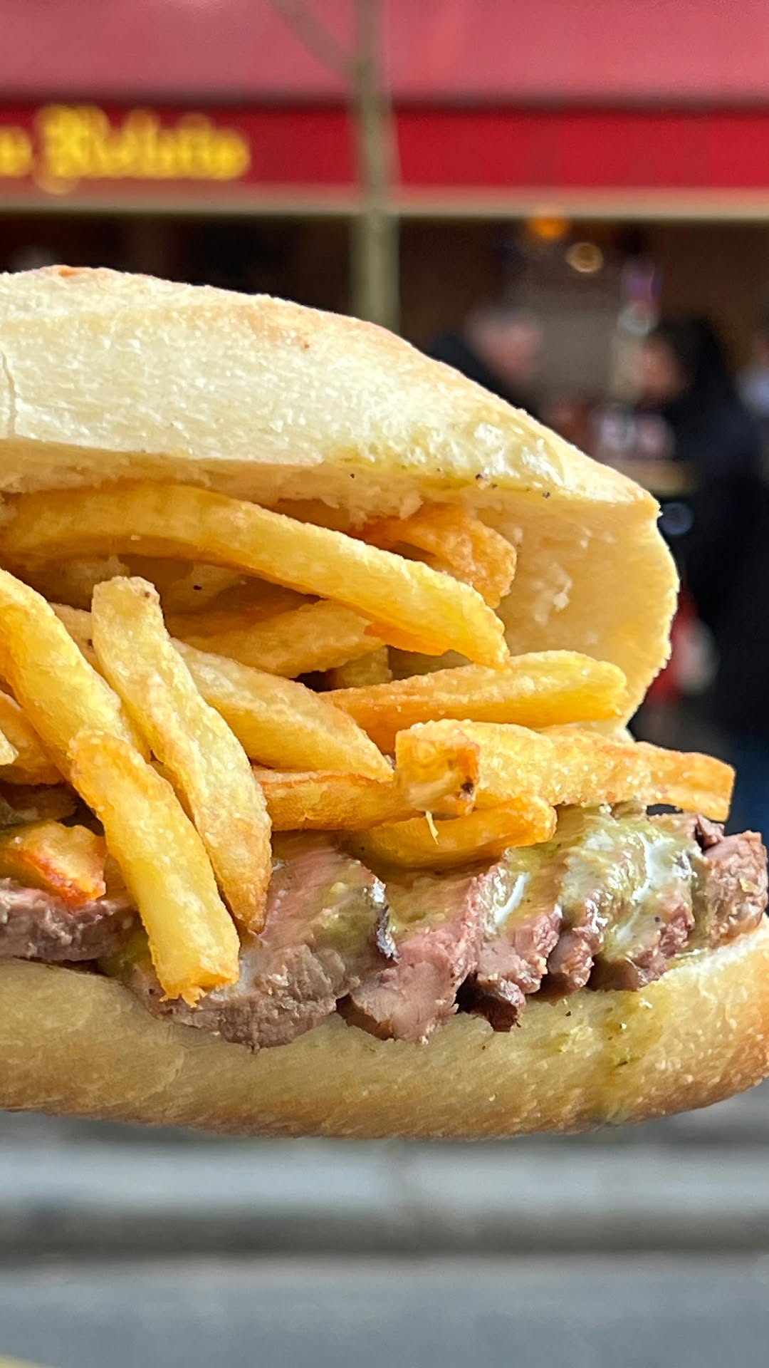 Steak Frites Baguette at Parisian Restaurants