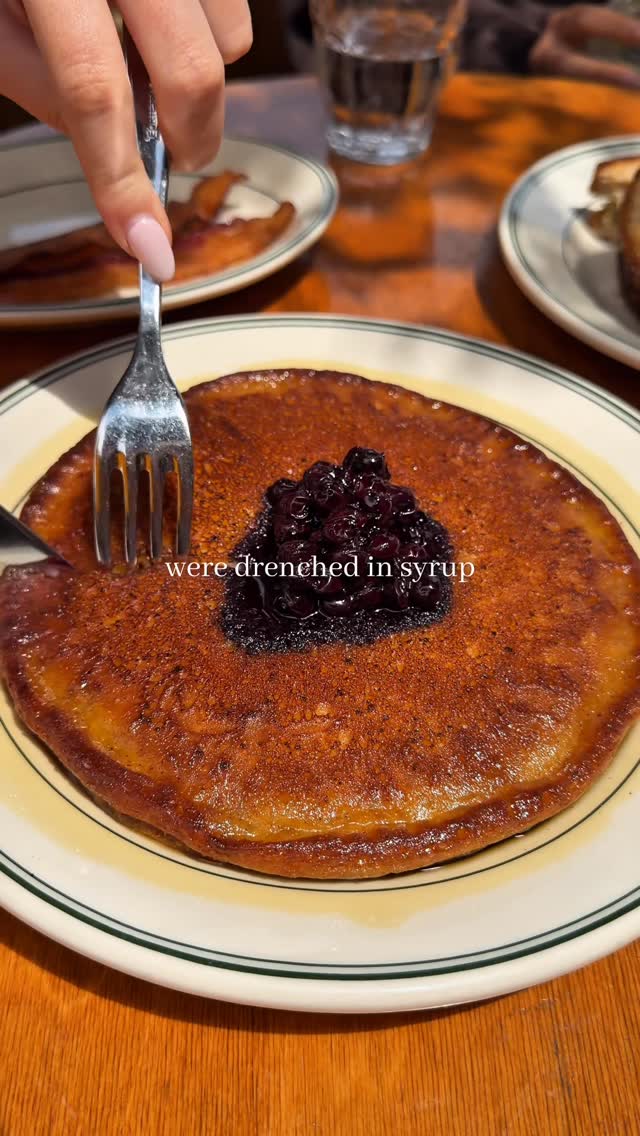 Cafe Telegrama's Delicious Blueberry Pancakes And Tuna