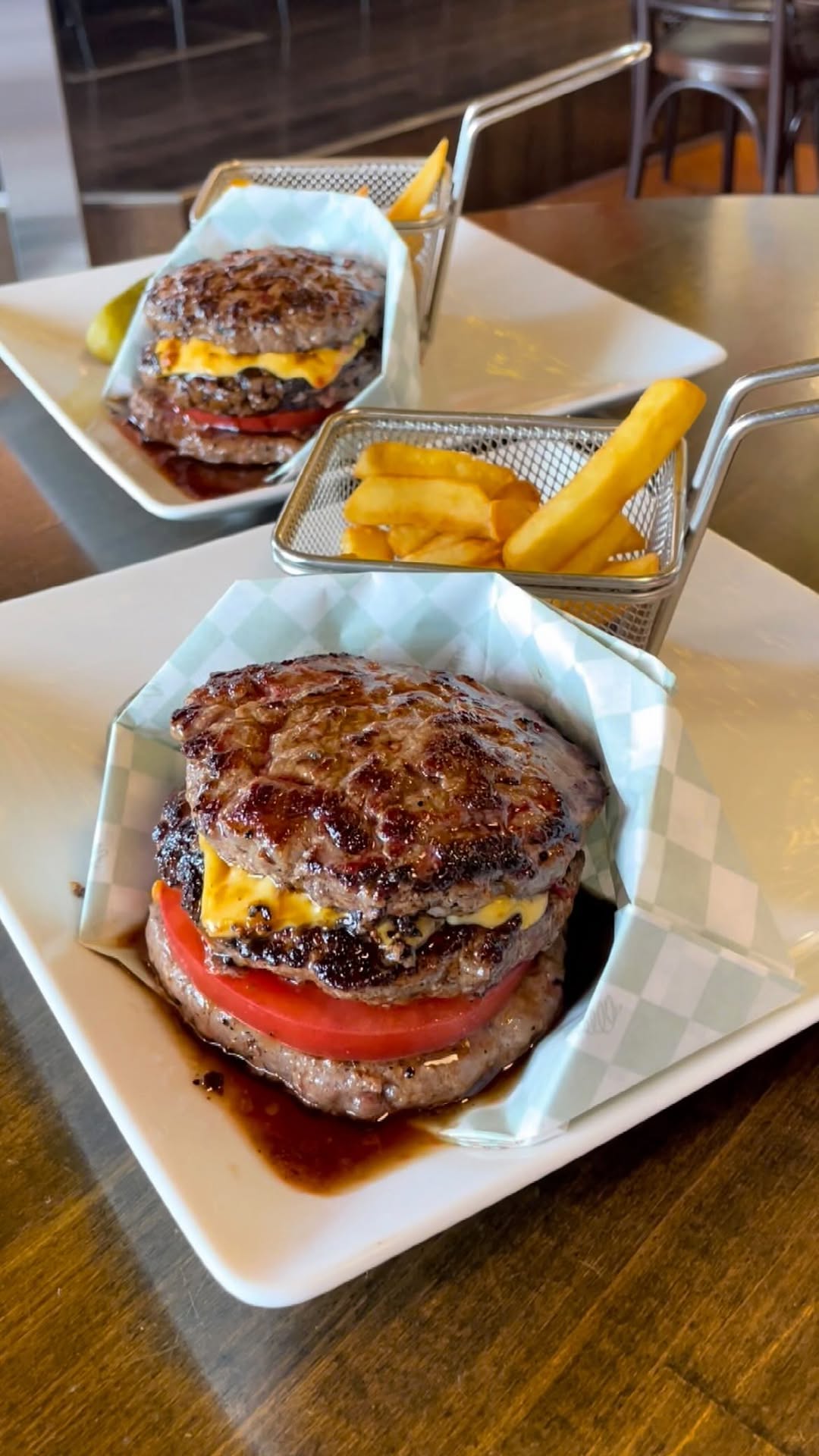 Hearty Meat-Filled Hamburgers Overflow With Juice