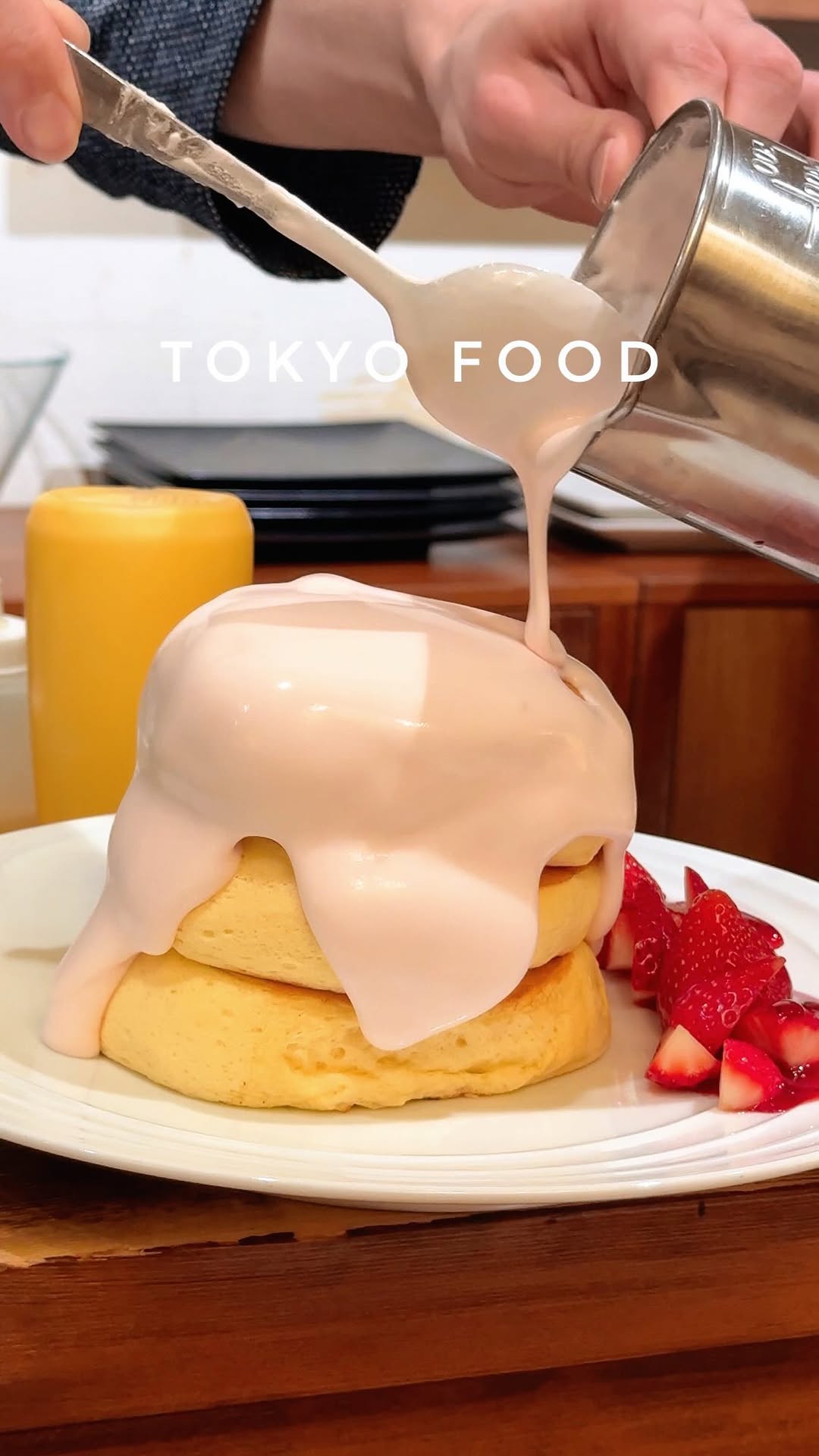 Tokyo's Famous Strawberry Soufflé Pancakes