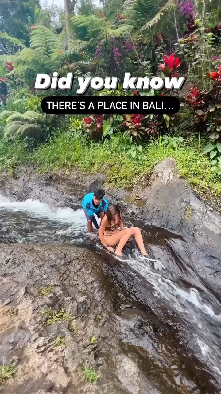 Bali's Natural Water Slide Adventure