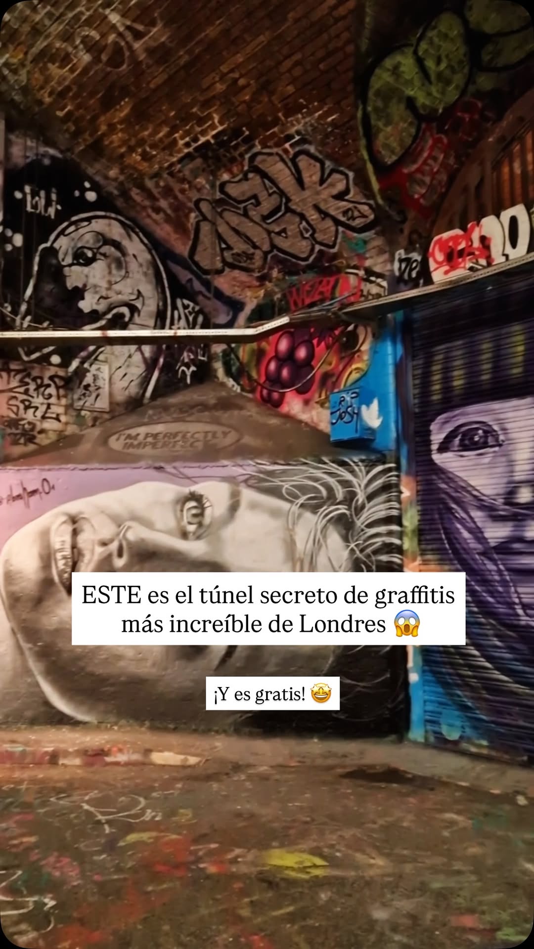 London's Longest Legal Graffiti Tunnel Near London Eye