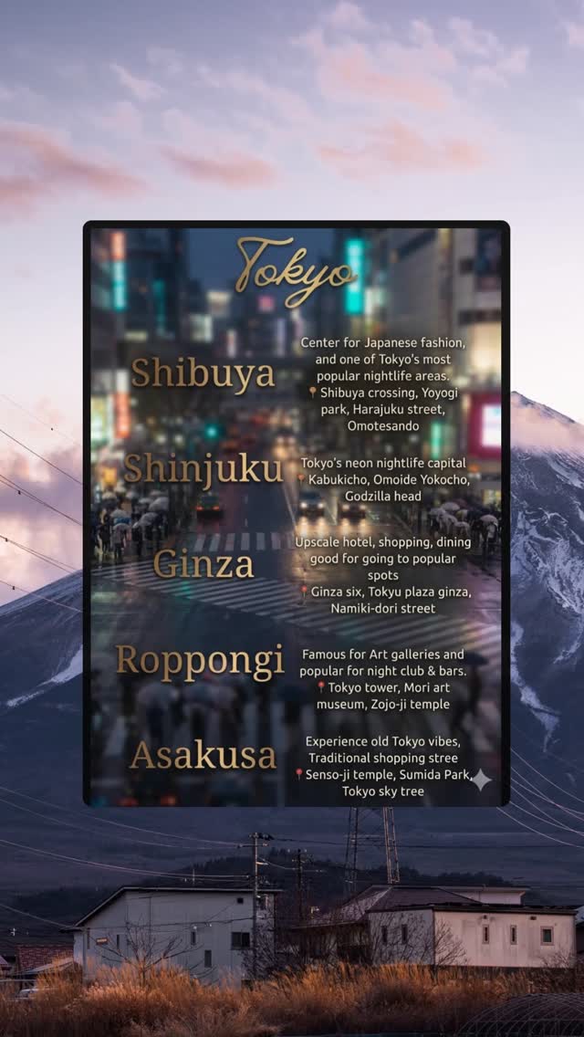 19 Attractions in Tokyo