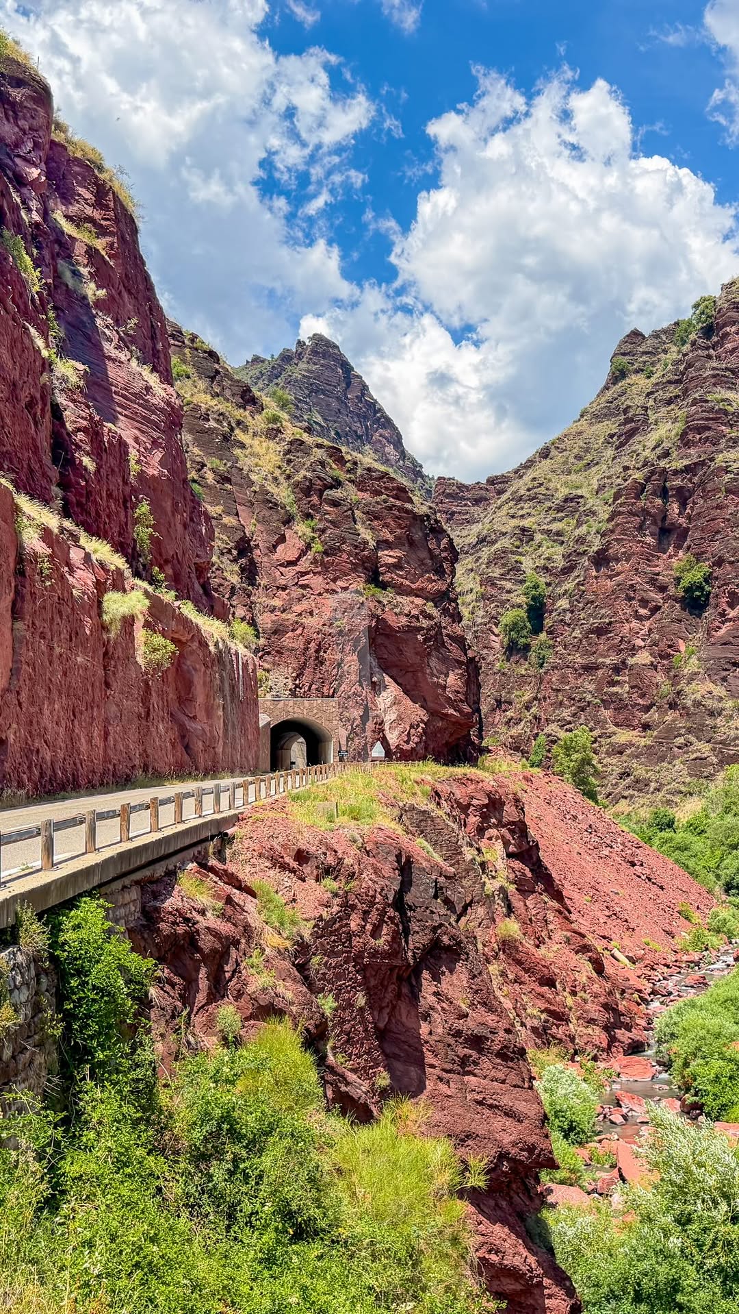 Red Shale Cliffs Carved By River On French Riviera