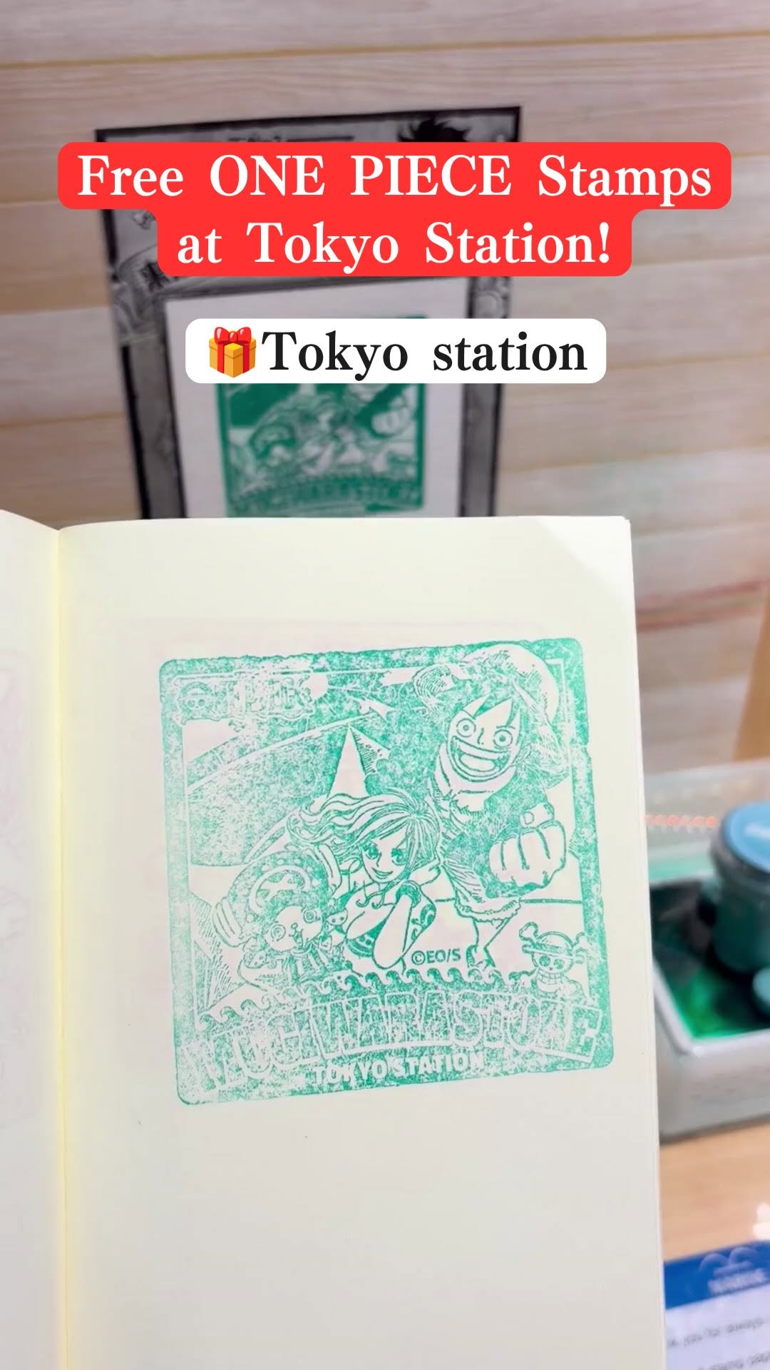 One Piece Stores Offer Free Stamps in Tokyo