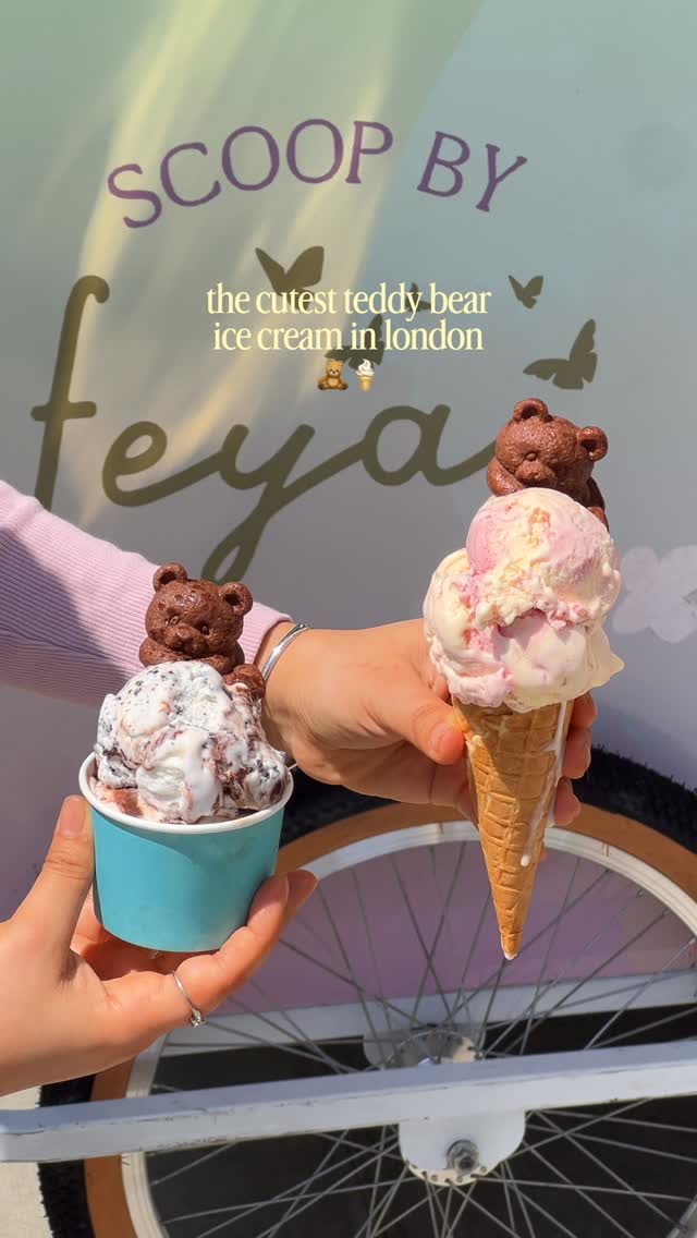 Feya Marble Arch Serves Teddy Bear Ice Cream