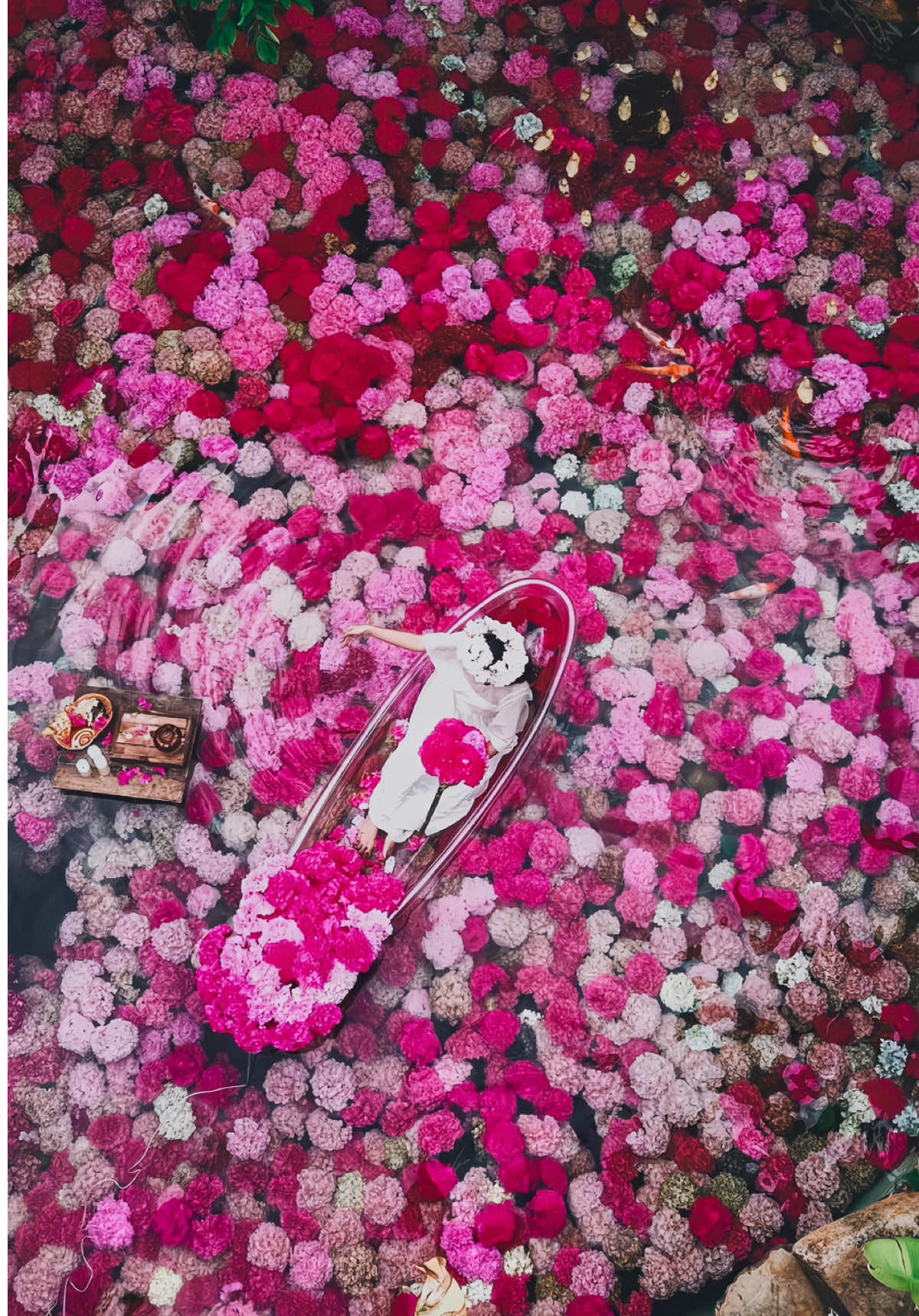 Whimsical Ho Chi Minh City Cafe Features Floral Pond