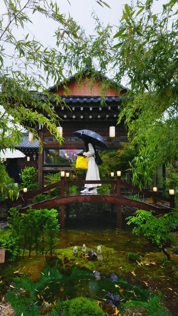 Gyeongju Cafe: Traditional Sweets Amidst Bamboo and Pond