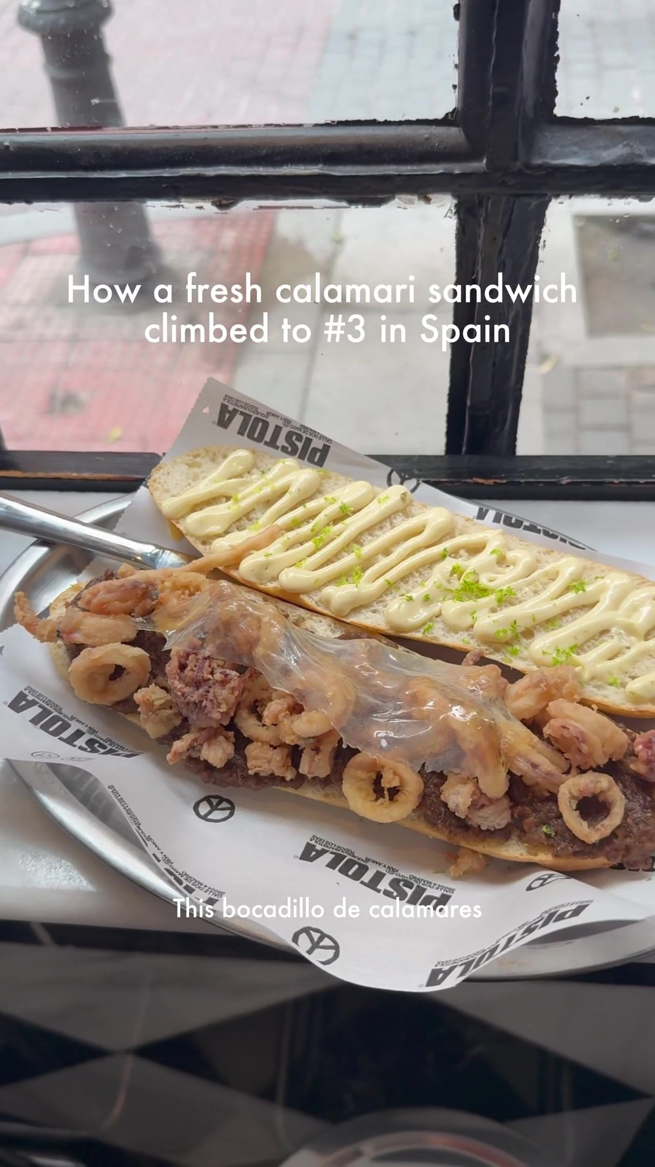 Madrid's Best Fried Squid Sandwich