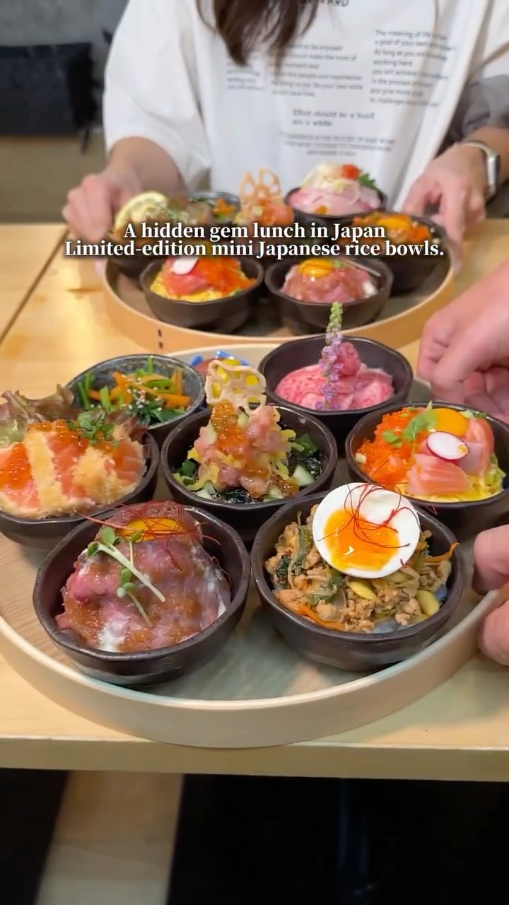 Osaka's Luxurious Six Mini Rice Bowls Lunch
