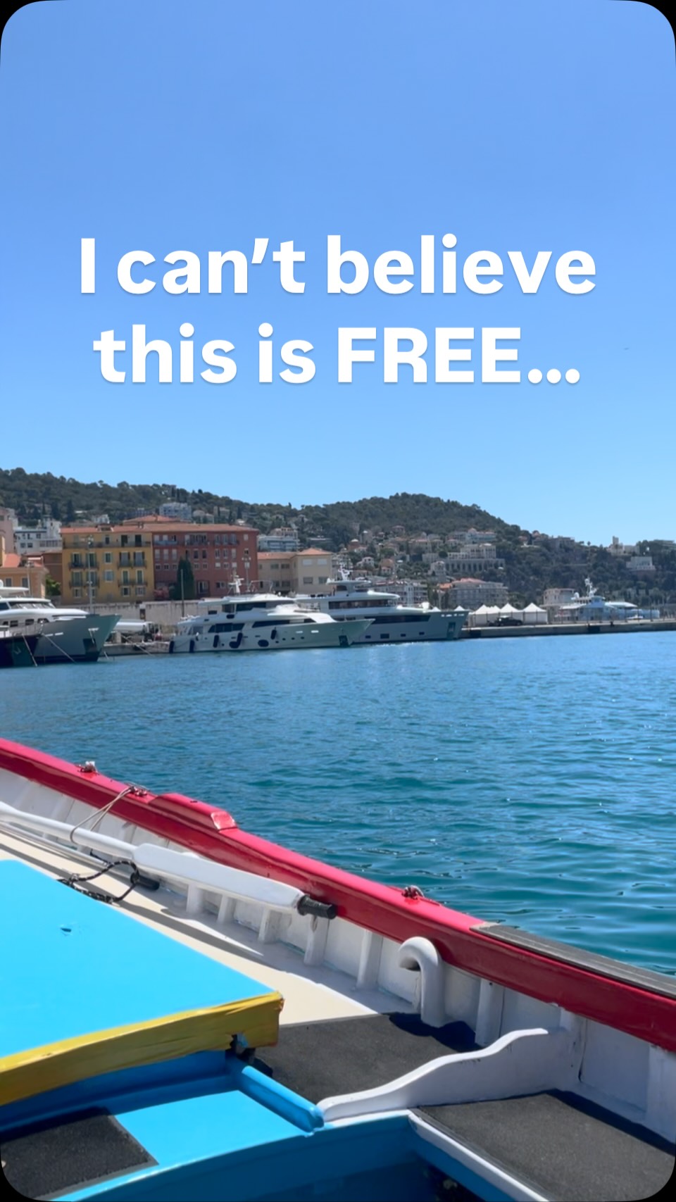 Free Boat Shuttle Crosses Nice Port