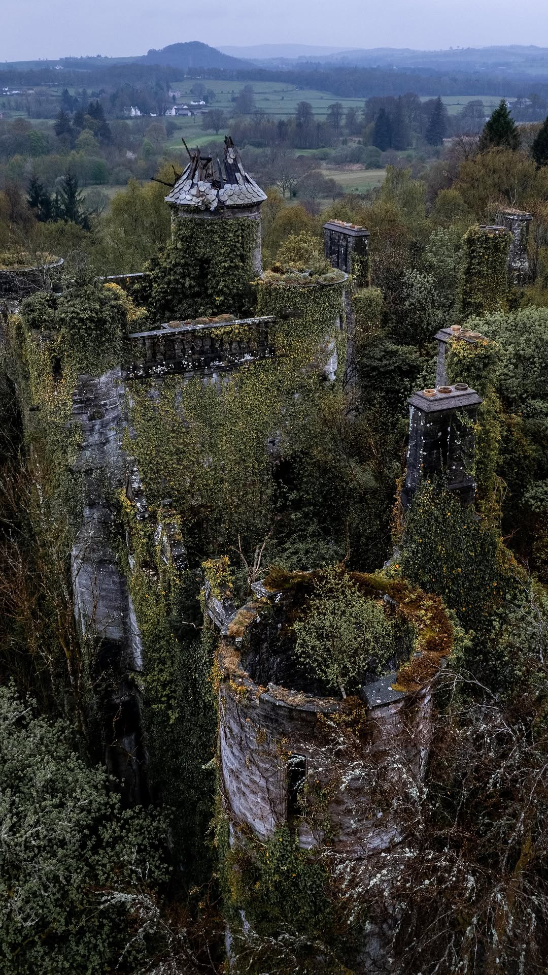 Abandoned Buchanan Castle in Scotland