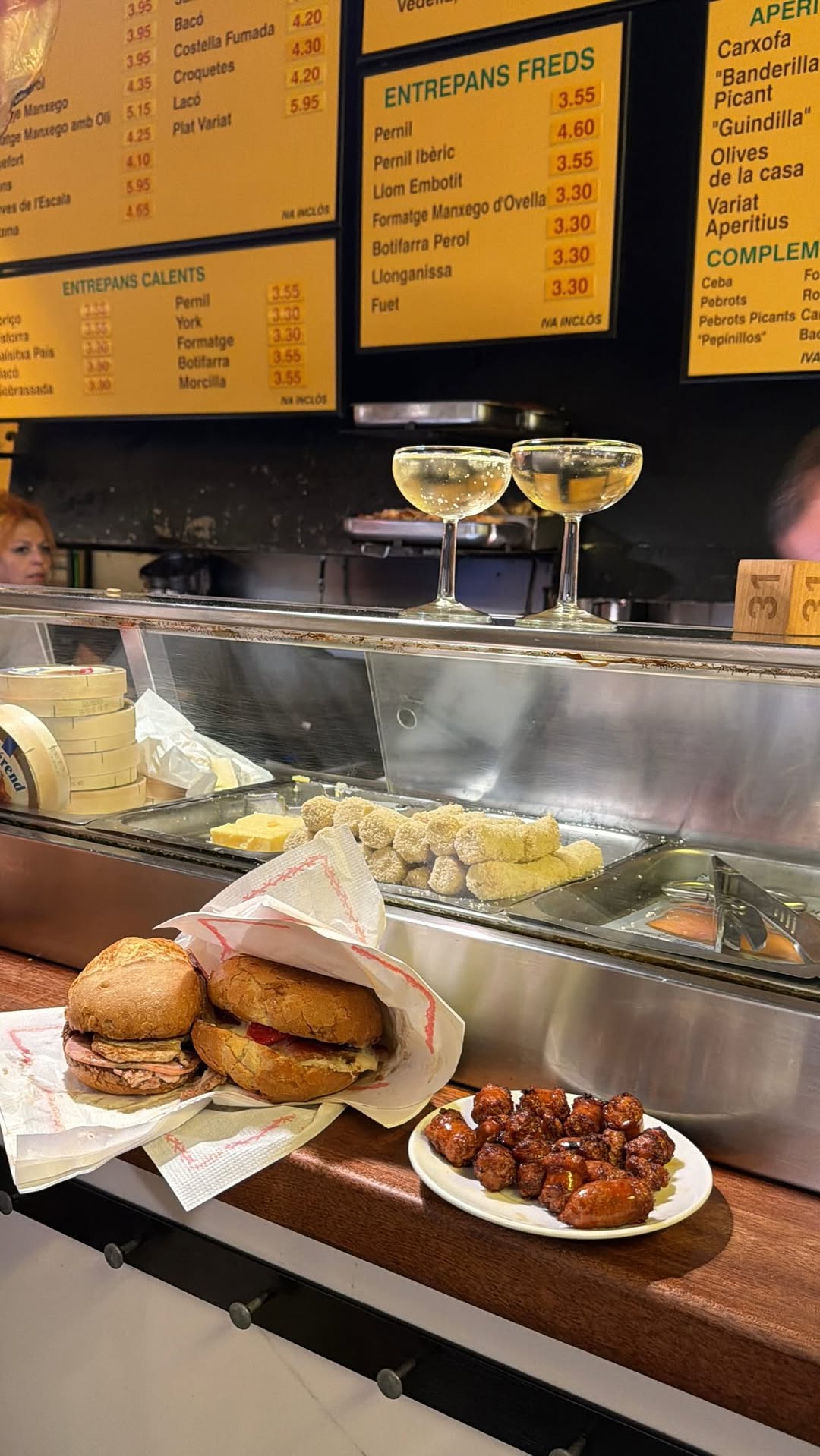 Iconic Barcelona Cava Bar And Sandwich Shop
