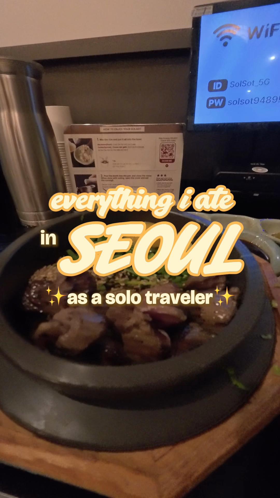 Seoul Solo Traveler's Culinary Delights and Street Food Tour