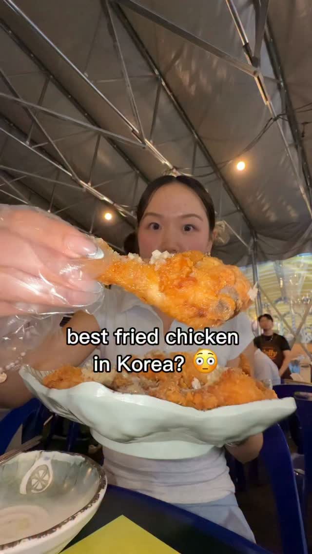 Korean Fried Chicken and Sea Snail Salad