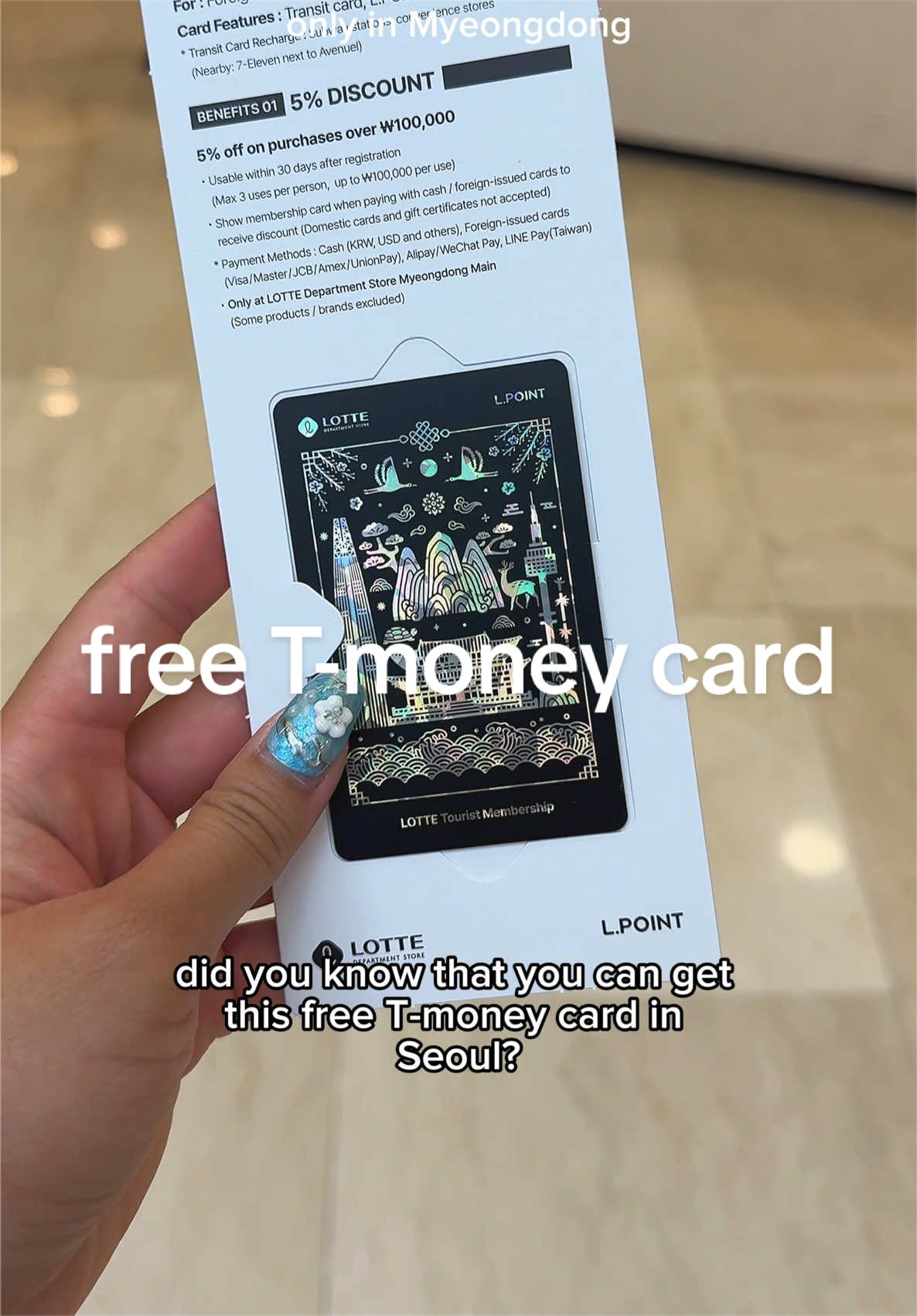 Get Free T-Money Card at Lotte and 7-Eleven