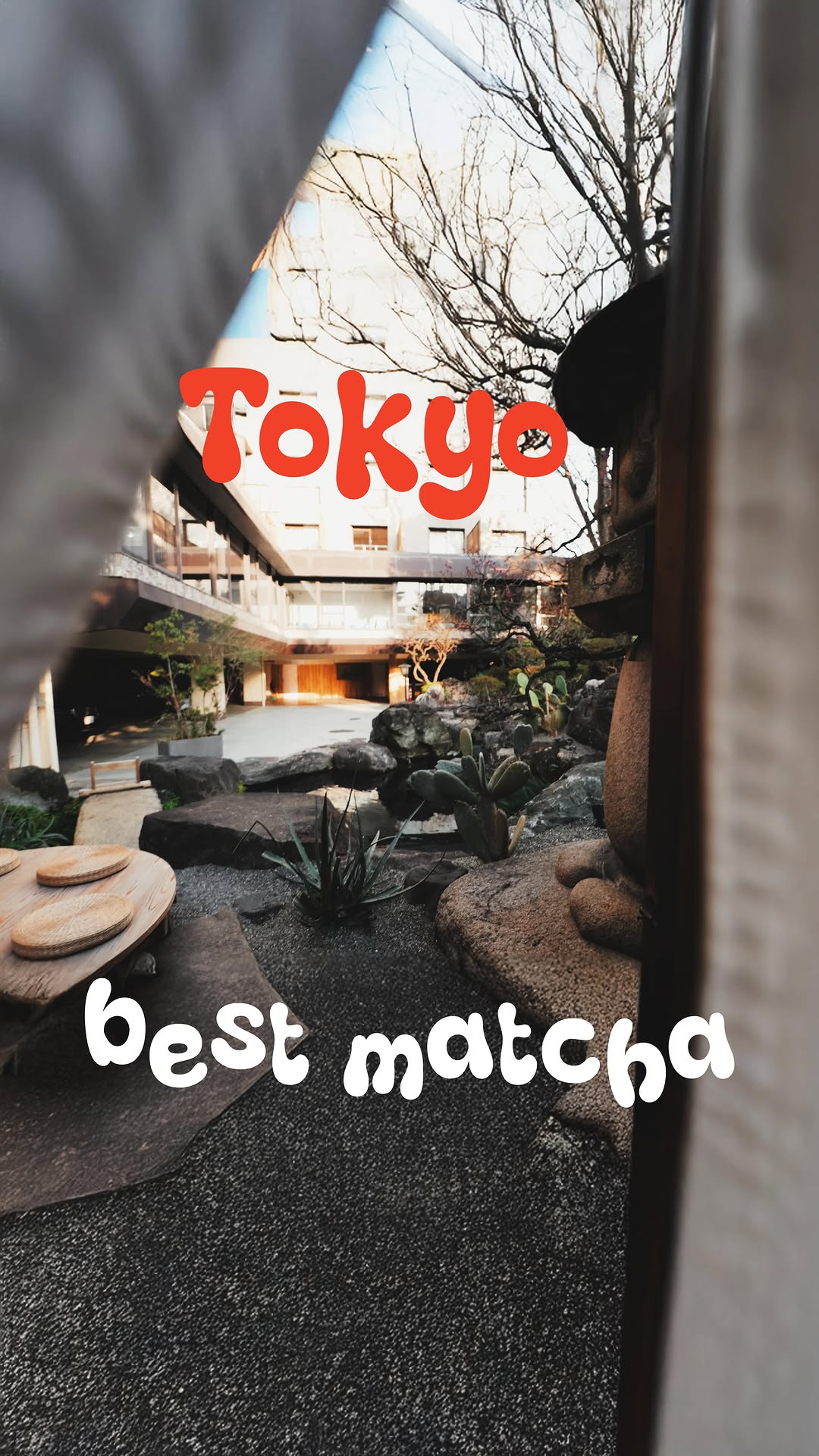 Traditional Japanese Matcha Cafe With Zen Garden